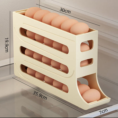 🏠️Kitchen Helper🌟Multi-function 4-layer Tilted Design Slide Egg Storage Box