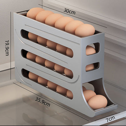 🏠️Kitchen Helper🌟Multi-function 4-layer Tilted Design Slide Egg Storage Box