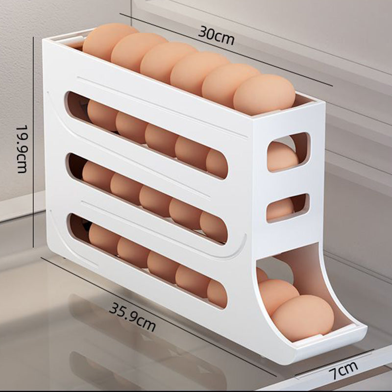 🏠️Kitchen Helper🌟Multi-function 4-layer Tilted Design Slide Egg Storage Box