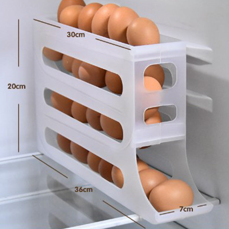 🏠️Kitchen Helper🌟Multi-function 4-layer Tilted Design Slide Egg Storage Box