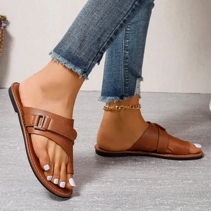 🎁2024 New Products🎁Lightweight Casual Fashion Split Toes Style Flat Sandals