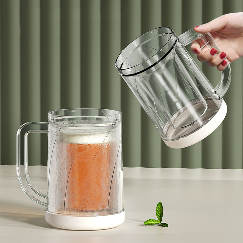 Double Layer Ice Cold Beer Glass