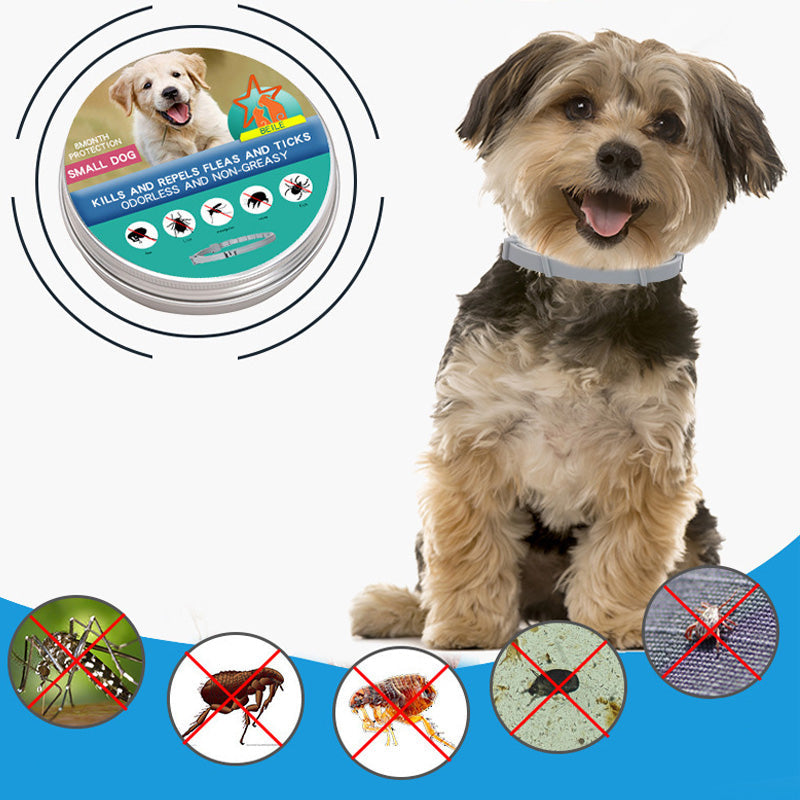 Washable Adjustable Flea & Tick Prevention Collar for Pets