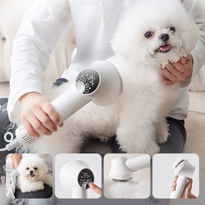 Low Noise Pet Hair Dryer with Slicker Brush