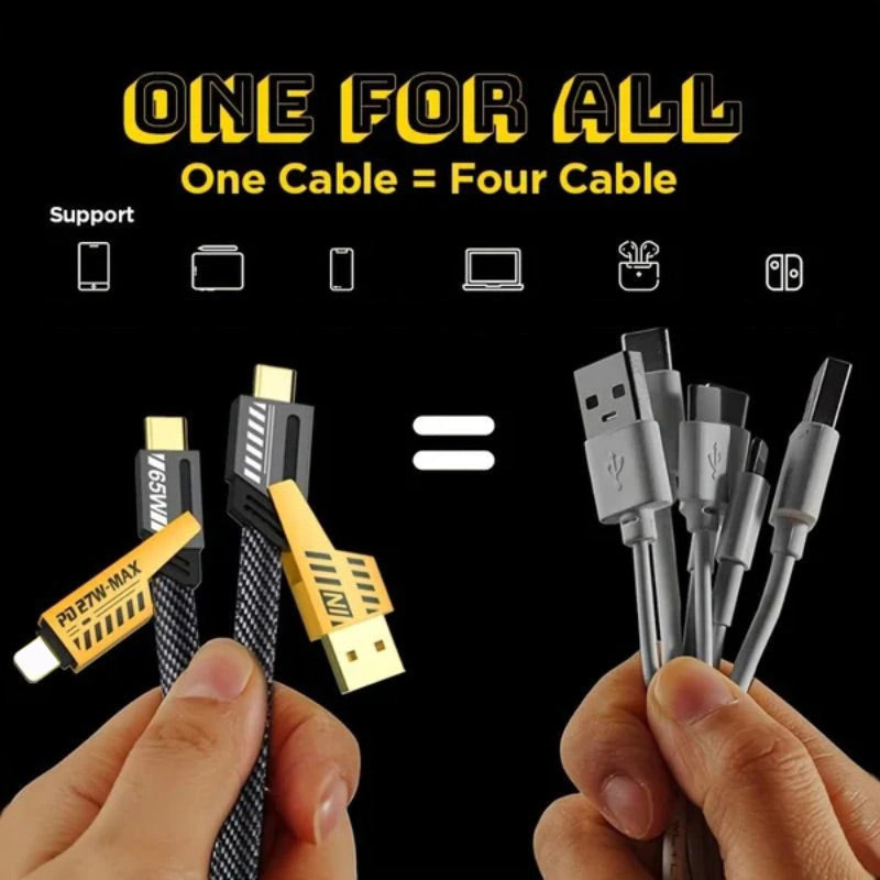 ⏰Limited Promotion - 50% OFF🔥2025 New 4 in 1 65W Fast Charging Cable