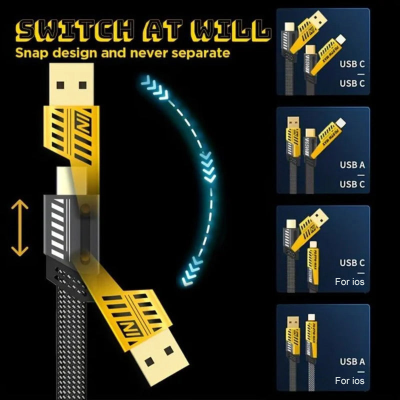 ⏰Limited Promotion - 50% OFF🔥2025 New 4 in 1 65W Fast Charging Cable