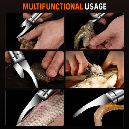 🔥Caldo Compra 2 prendi 1 gratis🔥 5 in 1 coltello multifunzionale per gamberi a forma di bocca di pesce