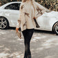 Top casual retrò a maniche lunghe con stampa tigre e leopardo