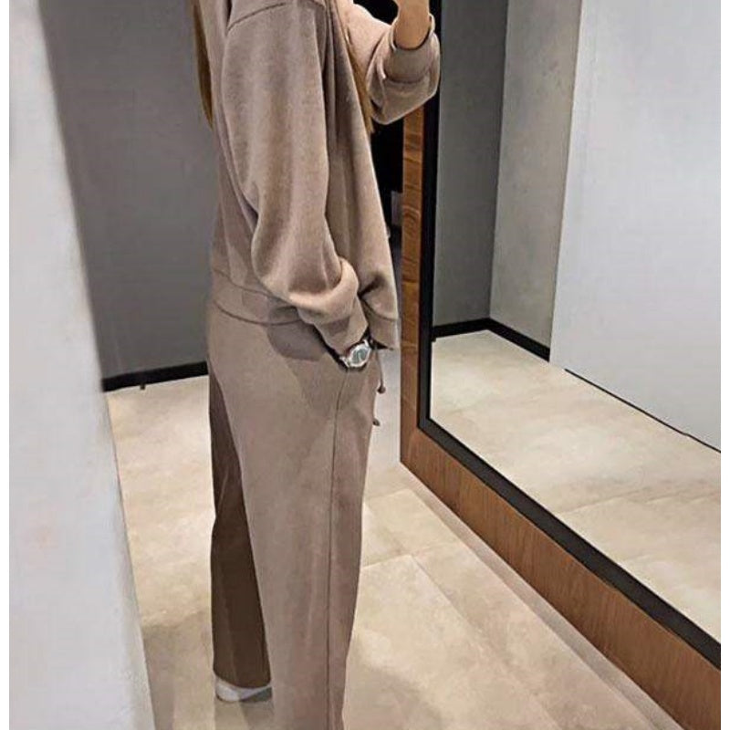 🔥 Vendita calda🔥Set di giacca e pantaloni a due pezzi da donna in maglia con bottoni