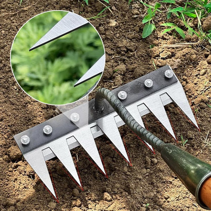 💎 50% DE RÉDUCTION ! 💎 Râteau de Désherbage en Acier au Carbone – 5/6/7/8 Dents, Anti-Rouille & Multi-Usage pour Jardin 🌿🪛