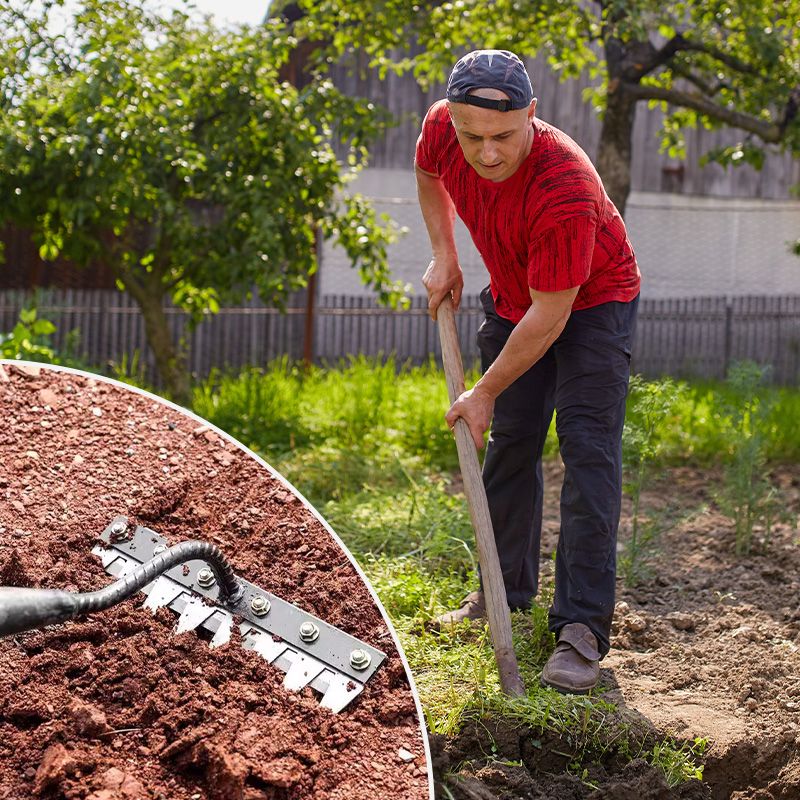💎 50% DE RÉDUCTION ! 💎 Râteau de Désherbage en Acier au Carbone – 5/6/7/8 Dents, Anti-Rouille & Multi-Usage pour Jardin 🌿🪛