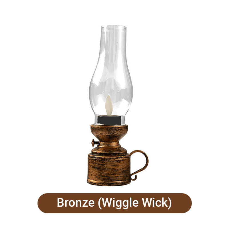 Lampada a Cherosene Vintage LED con Candela Elettronica Oscillante