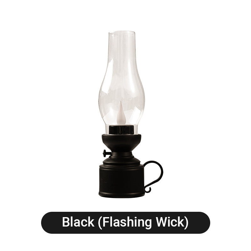 Lampada a Cherosene Vintage LED con Candela Elettronica Oscillante