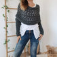 【Bellissimo scialle】💥Poncho Con Scollatura a Maglia per Donna