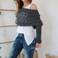 【Bellissimo scialle】💥Poncho Con Scollatura a Maglia per Donna