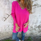 💕Tunica da donna in maglia a maniche lunghe con spacchetti laterali
