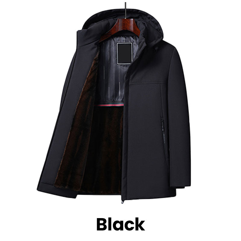 [regalo caldo] Parka termico con cappuccio spesso da uomo