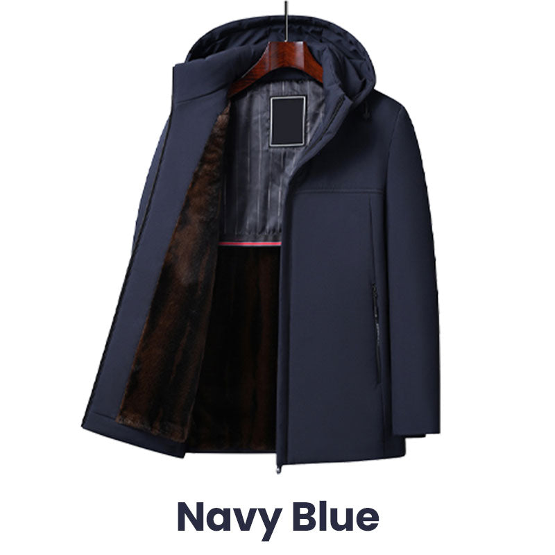 [regalo caldo] Parka termico con cappuccio spesso da uomo