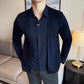 Maglia da Uomo Casual a Tinta Unita con Effetto  Doppio Pezzo