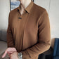 Maglia da Uomo Casual a Tinta Unita con Effetto  Doppio Pezzo
