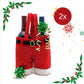 Set di 2 Sacchetti Regalo di Natale per Caramelle/Vino