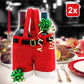 Set di 2 Sacchetti Regalo di Natale per Caramelle/Vino
