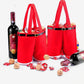 Set di 2 Sacchetti Regalo di Natale per Caramelle/Vino