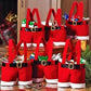 Set di 2 Sacchetti Regalo di Natale per Caramelle/Vino