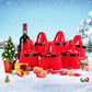 Set di 2 Sacchetti Regalo di Natale per Caramelle/Vino
