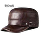 Cappellino da Baseball Caldo con Tetto Piatto in Pelle PU