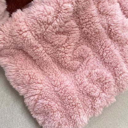 ❄️Bufanda y gorro de felpa abrigados y resistentes al viento para mujer