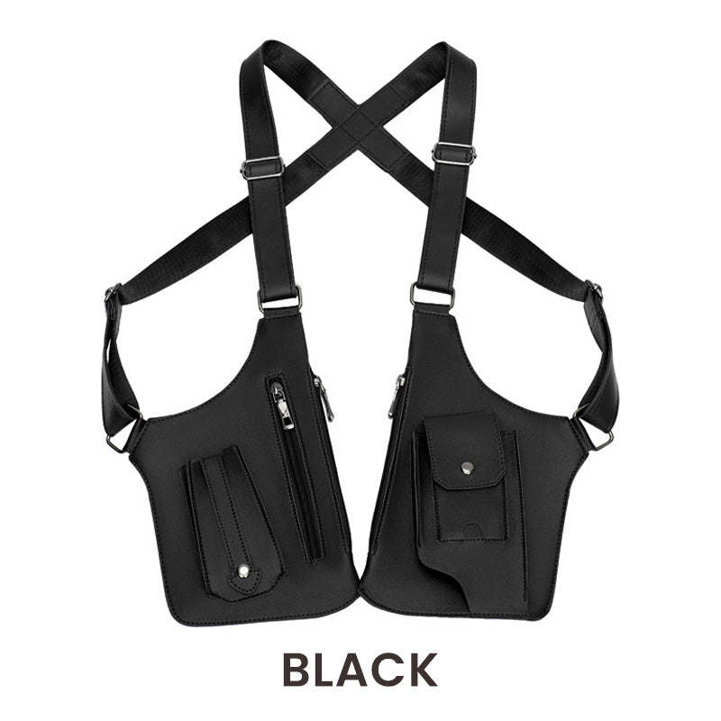 🔥 Bolso táctico antirrobo para hombre - Correas dobles para los hombros, múltiples bolsillos y resistente al agua 🎒🛡️