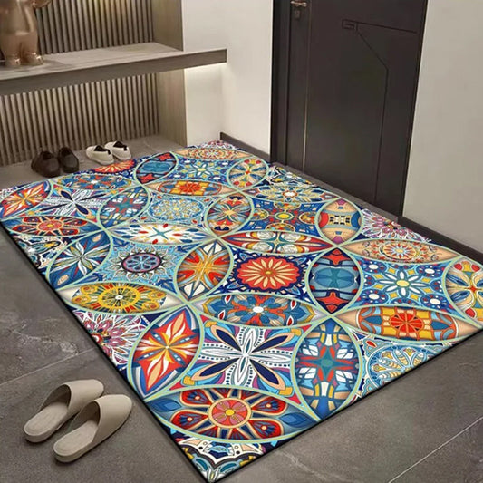 💥Stuoia per porta geometrica bohemien per l'ingresso