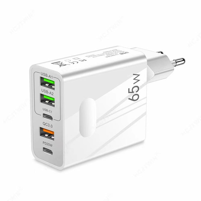 Caricatore GaN 65W a ricarica rapida e multiporta