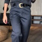 Pantaloni Blazer Dritti a Vita Alta da Donna