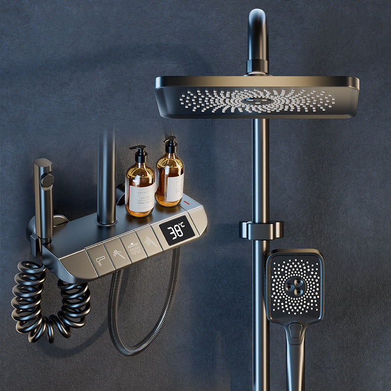 🔥 Soldes de mi-année – 50% de réduction ! 🔧🚿 Ensemble de douche thermostatique Smart Booster avec affichage numérique 💦✨