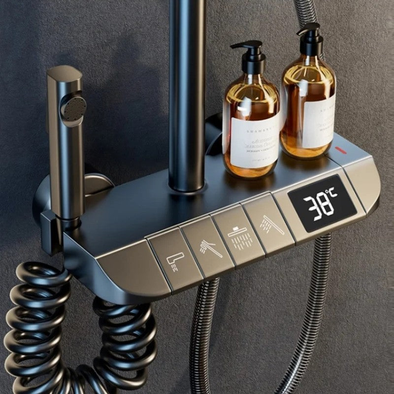 🔥 Soldes de mi-année – 50% de réduction ! 🔧🚿 Ensemble de douche thermostatique Smart Booster avec affichage numérique 💦✨