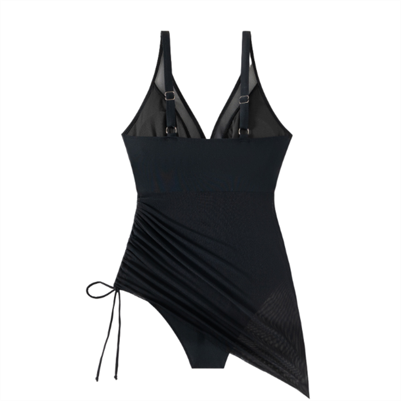💥 Offerta Speciale: Sconto del 50%! 💃  Costume da Bagno Snellente con Mesh Trasparente e Pareo