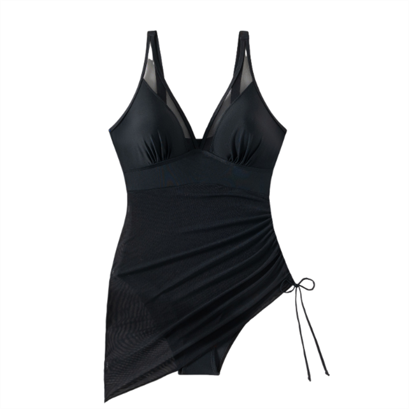 💥 Offerta Speciale: Sconto del 50%! 💃  Costume da Bagno Snellente con Mesh Trasparente e Pareo
