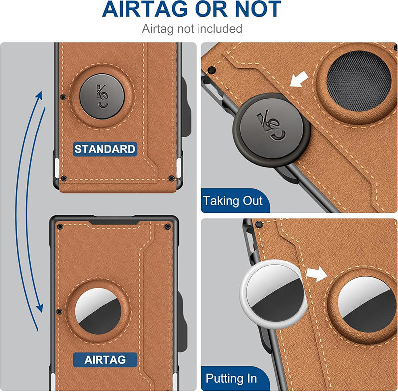 Portafoglio Sottile Porta Carte di Credito con Clip per Denaro