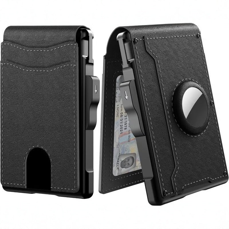 Portafoglio Sottile Porta Carte di Credito con Clip per Denaro