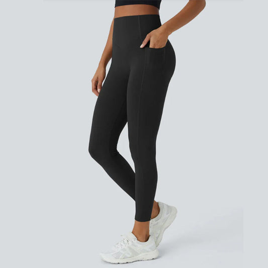 Leggings Sportivi e Modellanti a Vita Alta con Effetto Push-Up, Controllo Addominale e Tasca Laterale