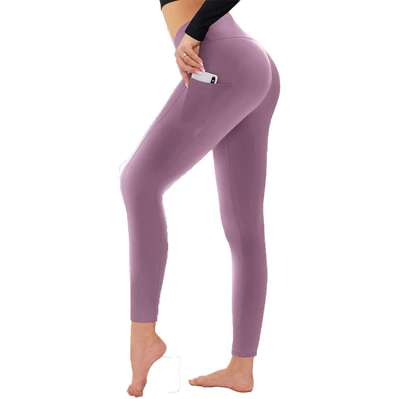 Leggings Sportivi e Modellanti a Vita Alta con Effetto Push-Up, Controllo Addominale e Tasca Laterale