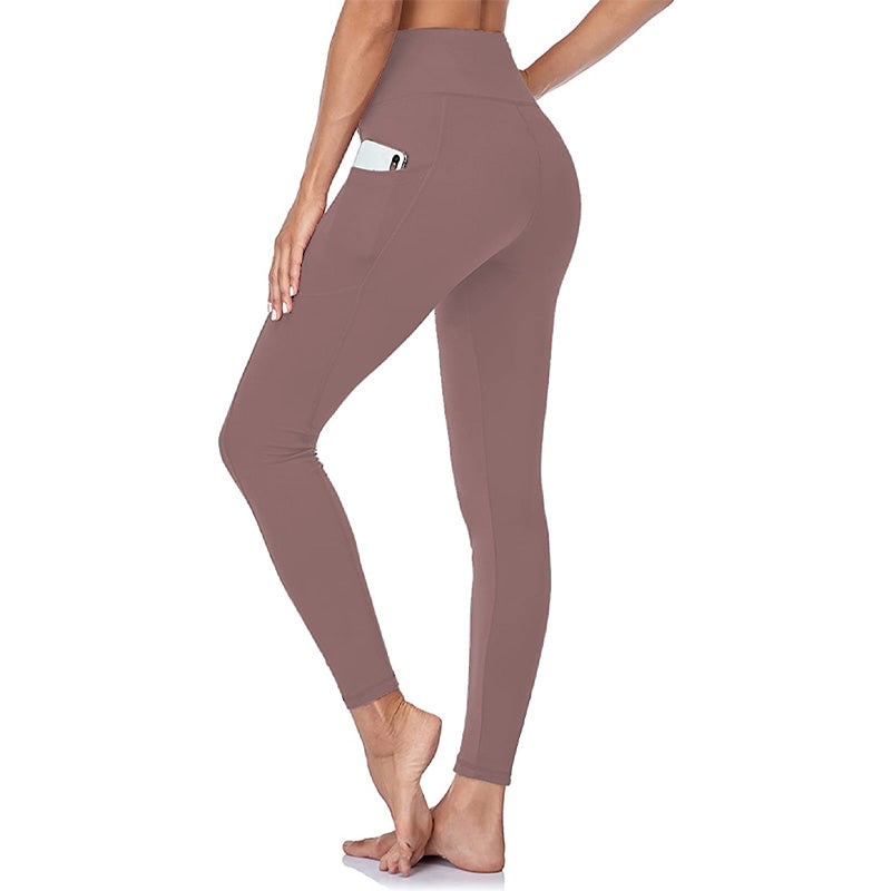 Leggings Sportivi e Modellanti a Vita Alta con Effetto Push-Up, Controllo Addominale e Tasca Laterale