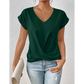 Maglietta elegante e casual a maniche corte con scollo a V e incrocio