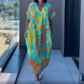 Abito da Donna Casuale Elegante Stampato con Scollo a V