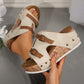 🔥Promozione Estiva 45% di Sconto 🔥Sandali con Zeppa e Plateau con Cut-out alla Moda da Donna