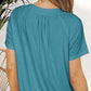 🎁Vendita calda 50% di sconto🌷Top donna casual plissettato con scollo a V e maniche corte