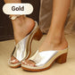 Sandali Slip-on con Tacco Largo e Plateau