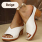 Sandali Slip-on con Tacco Largo e Plateau